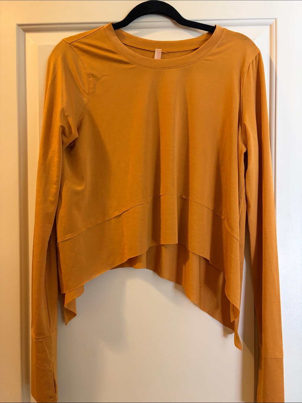FP Movement by Free People Mustard Long-Sleeve Layered Tee